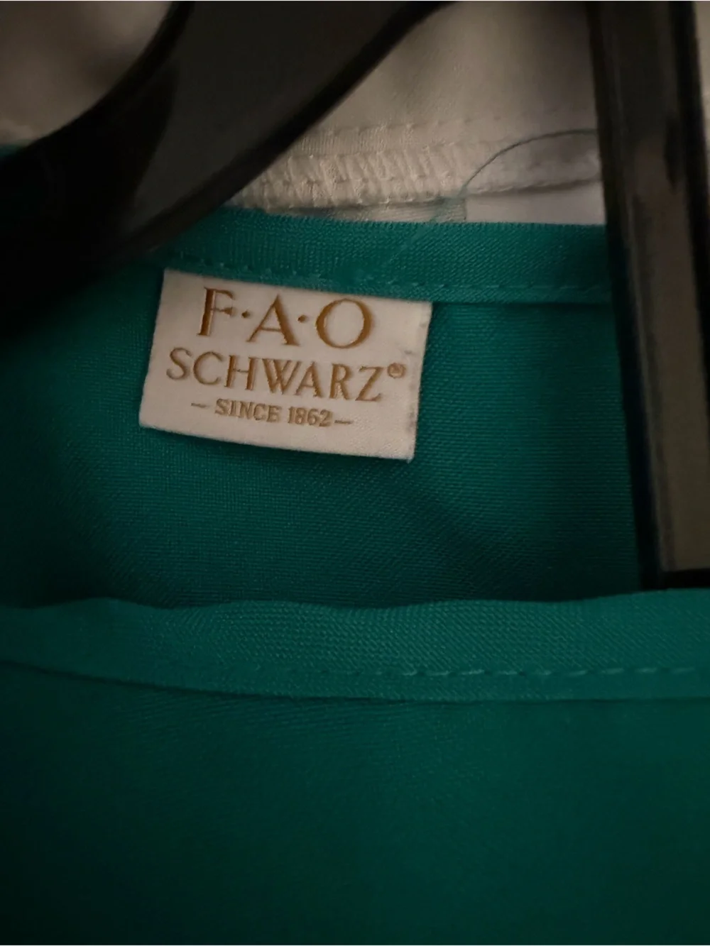 FAO Schwarz Kids Doctor Costume in White and Teal with Red Stethoscope